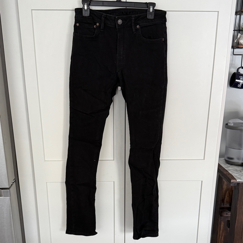 American Eagle Outfitters Black Slim Straight Jeans